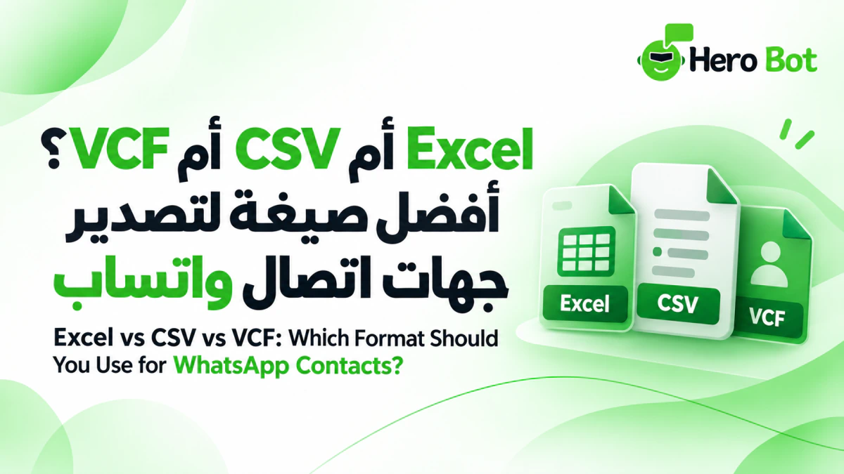 Compare Excel CSV and VCF for WhatsApp contact exports with HeroBot App
