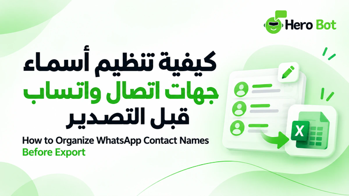 Organize WhatsApp contact names before export with HeroBot App